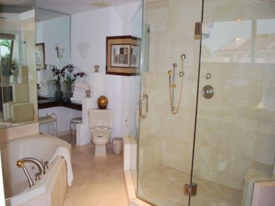 Master bathromm with tub & shower